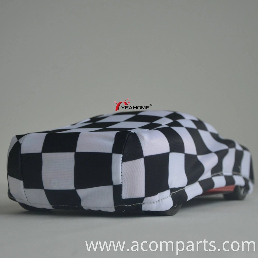 Classic Checks Printed Design Dust-Proof Sedan Indoor Car Cover